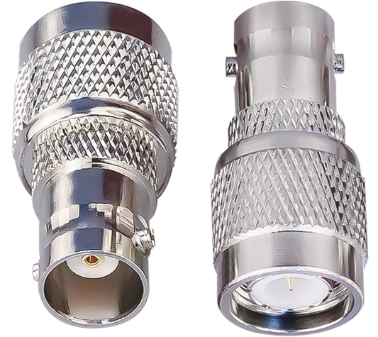 TNC Male to BNC Female RF Connector Adapter – Coaxial Adapter (Pack of 2)