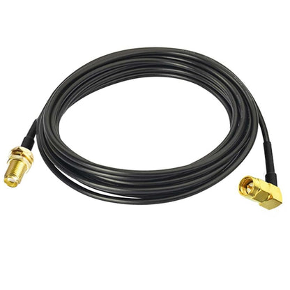 ABONIX RG174 Right Angle SMA Male to SMA Female Bulkhead Cable 3M (10FT)