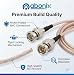 ABONIX BNC Male to BNC Male RG178 Video Cable, 2FT 75 Ohm HD-SDI, Pack- 1