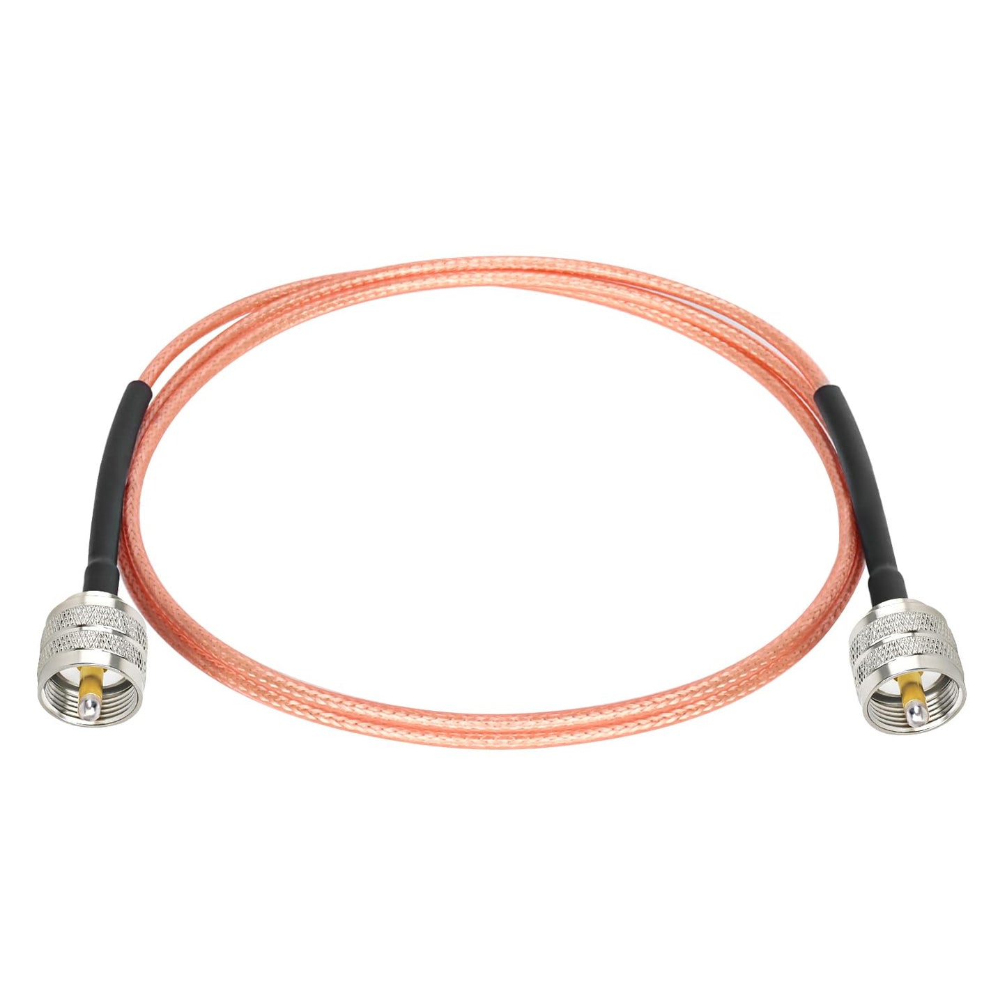 ABONIX RG316 UHF Male to UHF Male Coaxial Cable 3FT (1M), Pack-1