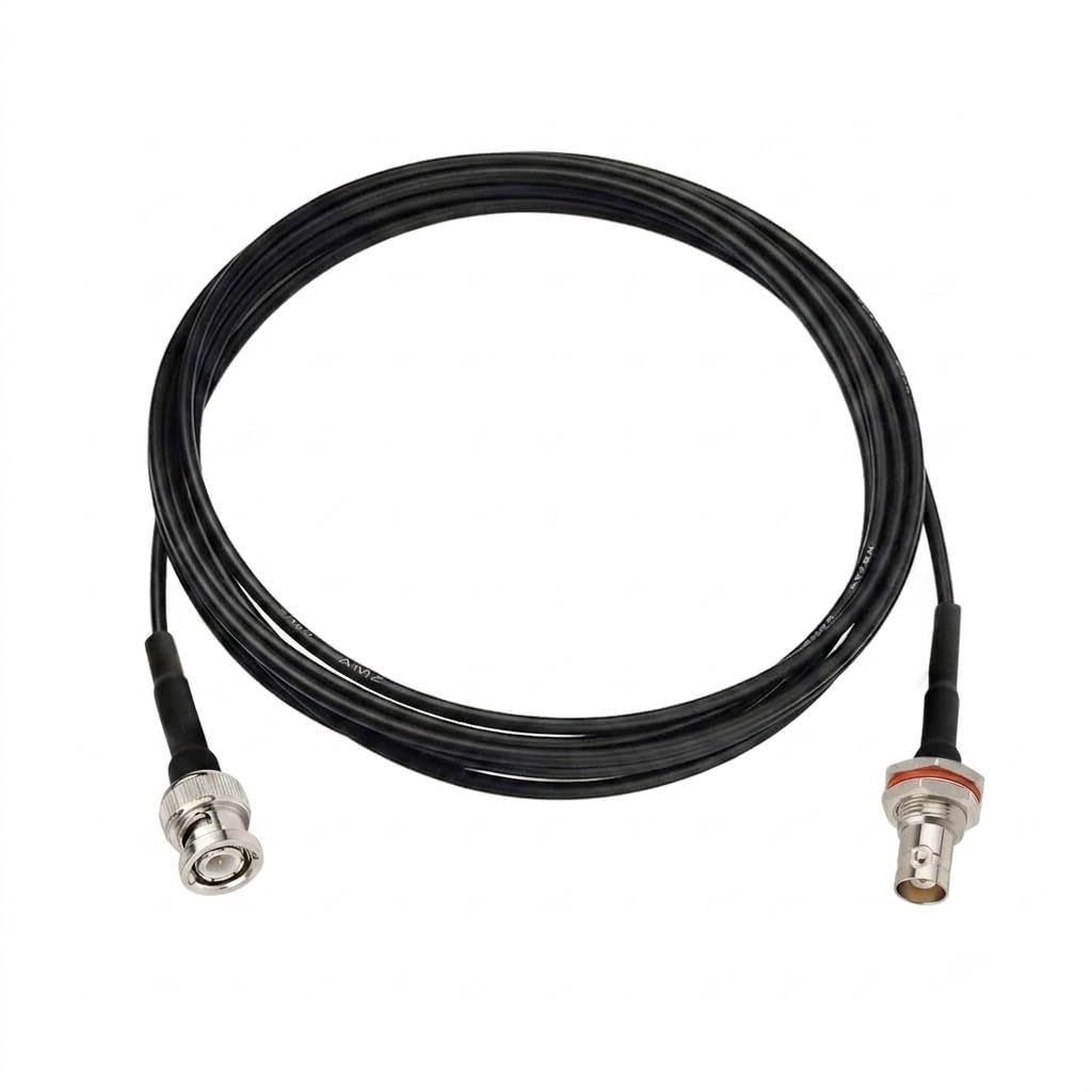 ABONIX BNC Male to BNC Female Bulkhead Cable 3M (9.9FT), RG174 50 Ohm
