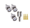 BNC Male Crimp Coaxial Adapter Connector for Cable RG58 -Pack -3