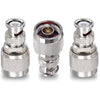 BNC Male to N-Type Female Coaxial Adapter Connector - Pack - 3