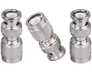 TNC Male to BNC Male RF Connector Adapter (Pack of 3)