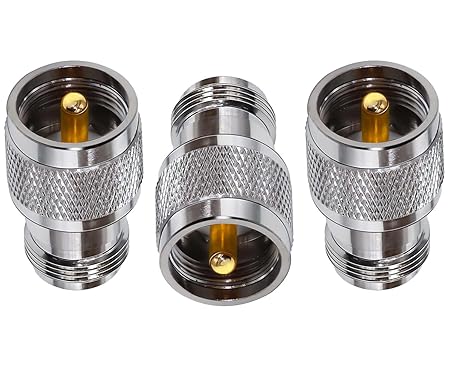 N-Type Female to UHF Male RF Coaxial Adapter (Pack of 3)