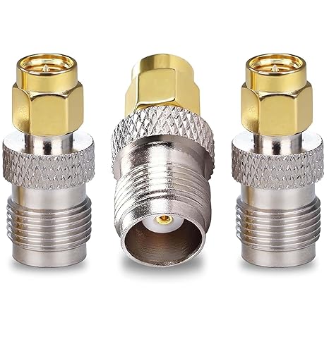 SMA Male to TNC Female Coax Connector Adapter (Pack of 3)