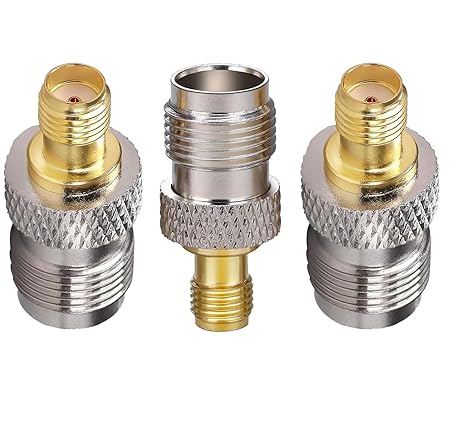 SMA Female to TNC Female Coax Connector Adapter (Pack of 3)