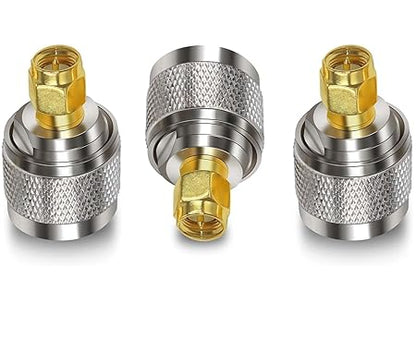 SMA Male to N Male RF Coax Adapter - Pack - 3