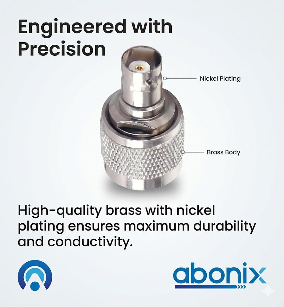 N Type Male To Bnc Female Jack Rf Coaxial Connector Pack Of 2