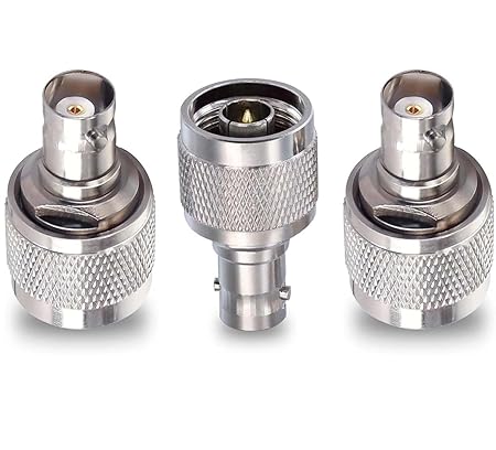 N-Type Male to BNC Female Jack RF Coaxial Connector (Pack of 3)