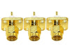 SMA Male 4 Hole Panel Mount Solder Connector - Pack - 3