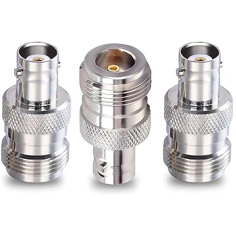 N-Type Female Jack to BNC Female Jack RF Coaxial Adapter Connector (Pack of 3)