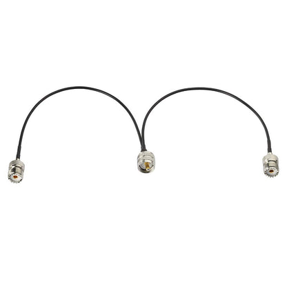 ABONIX RG174 UHF Male to Dual UHF Female Splitter Cable 30cm (1FT)