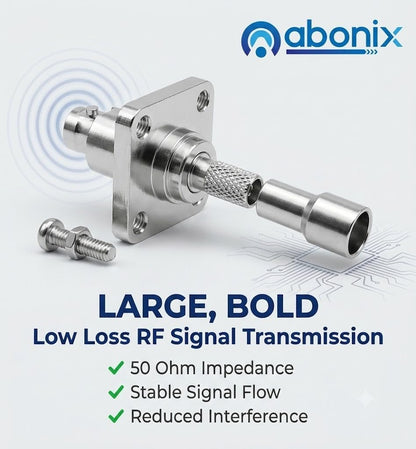 ABONIX BNC Female 4-Hole Crimp Connector for RG316/RG174- Pack- 3