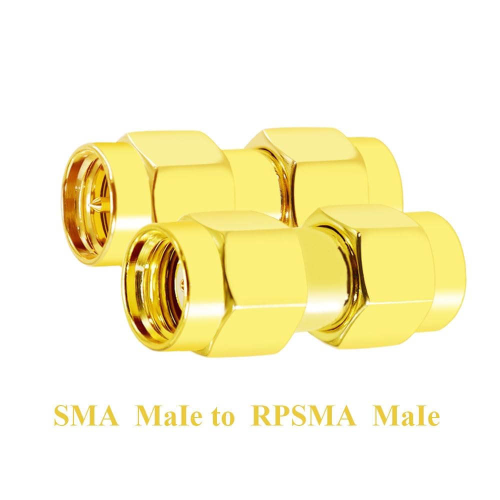 ABONIX SMA Male to RP SMA Male Connector SMA Adapter  Pack- 2