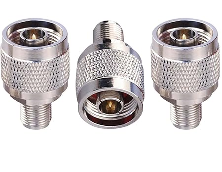 N Type Male to F Type Female RF Coax Adapter - Pack - 3