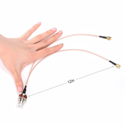 ABONIX RG316 N Female to Dual SMA Male Splitter Cable 30cm (1FT)