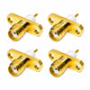 ABONIX SMA Female 2-Hole Flange Panel Mount RF Connector- Pack- 4