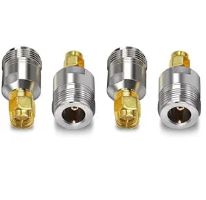 SMA Male to N Female RF Coaxial Connector Adapter (Pack of 4)
