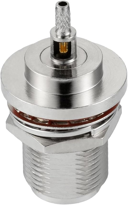 ABONIX N Female Bulkhead Crimp Connector for RG316/RG174 Pack- 3