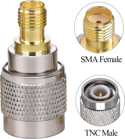 ABONIX SMA Female to TNC Male RF Adapter, Coaxial Connector- Pack- 2