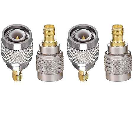 SMA Female to TNC Male Coax Connector Adapter (Pack of 4)