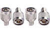 N Type Male to F Type Female RF Coax Adapter - Pack - 4