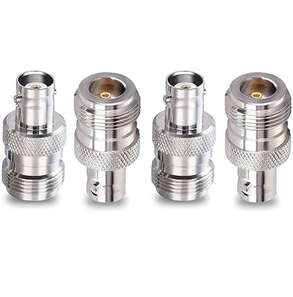 N-Type Female Jack to BNC Female Jack RF Coaxial Adapter Connector (Pack of 4)