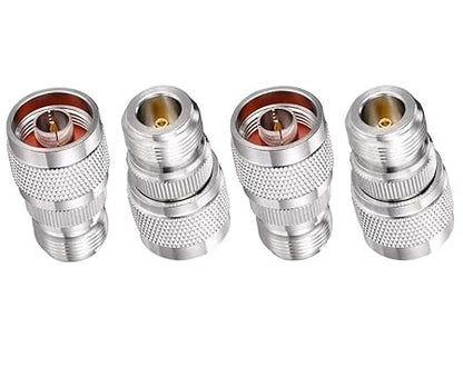 N Male to N Female RF Coaxial Connector Adapter (Pack of 4)