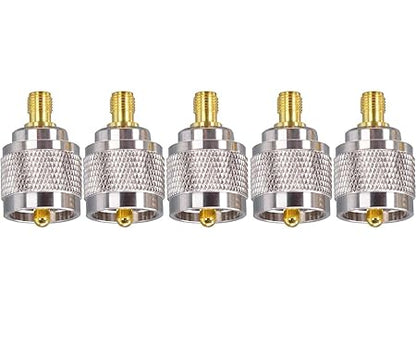UHF Male to SMA Female Coax Adapter - Pack - 5