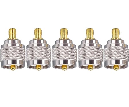 UHF Male to SMA Female Adapter (PL-259) – RF Coaxial Connector (Pack of 5)