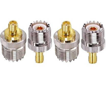 Abonix SMA Female to UHF Female Connector Pl259 Coax Adapter - Pack - 4