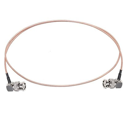 RG316 BNC Male to BNC Male Right Angle Coaxial Extension Cable (1 Meter / 3.28ft, 50 Ohm) -Pack -1