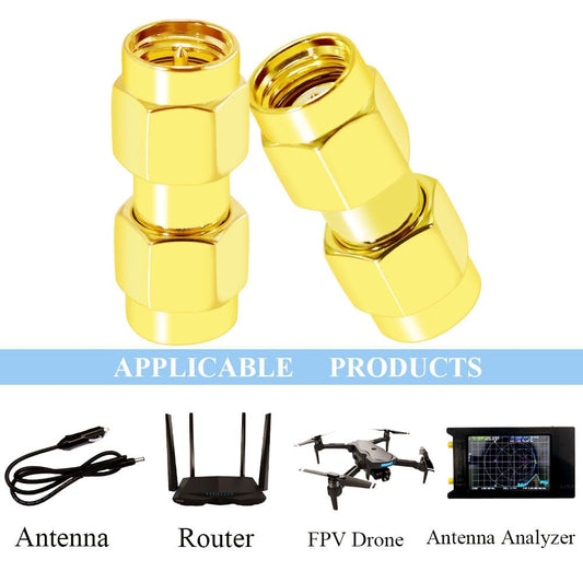 ABONIX SMA Male to RP SMA Male Connector SMA Adapter  Pack- 2