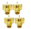 SMA Male 4 Hole Panel Mount Solder Connector - Pack - 4