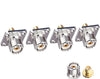 UHF Female to SMA Female 4-Hole Flange Panel Chassis Mount RF Coax Adapter - Pack - 4