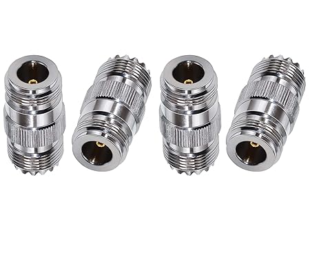 N-Type Female to UHF Female RF Coaxial Adapter (Pack of 4)