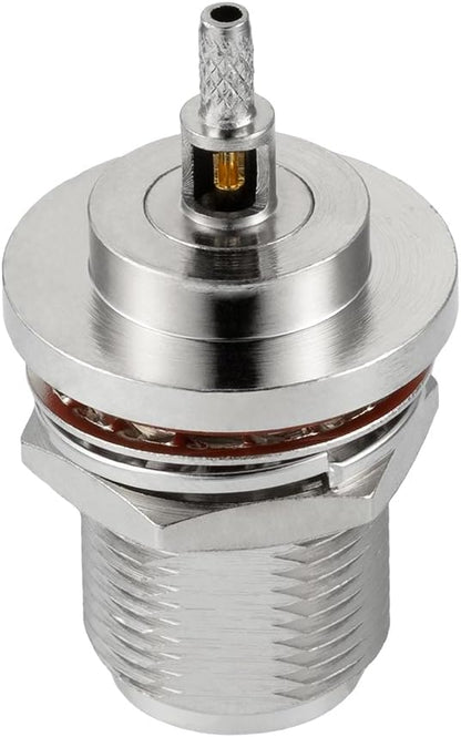 ABONIX N Female Bulkhead Crimp Connector for RG316/RG174 Pack- 4