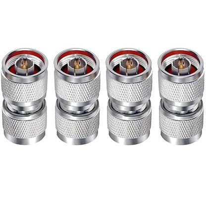 N Male to N Male RF Coax Adapter - Pack - 4