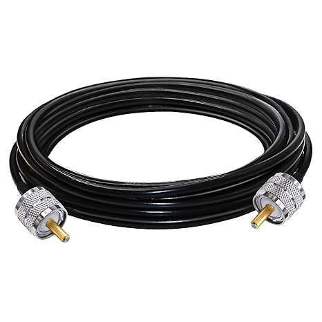 RG58 UHF Male to SMA Male Coaxial Jumper Cable 5 M (16.4 ft) Low Loss Extension Cable (Pack of 1)