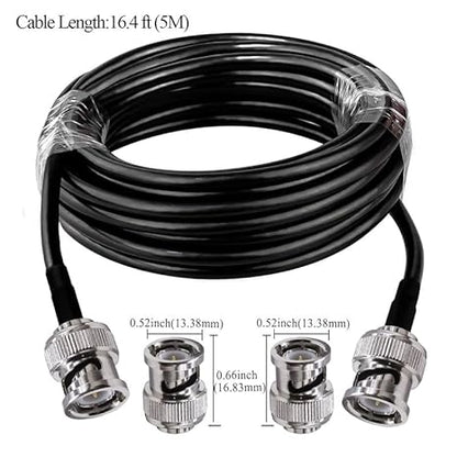 RG58 Male to Male Jumper Coax Cable Low Loss 50 ohm 16.4FT(5M)