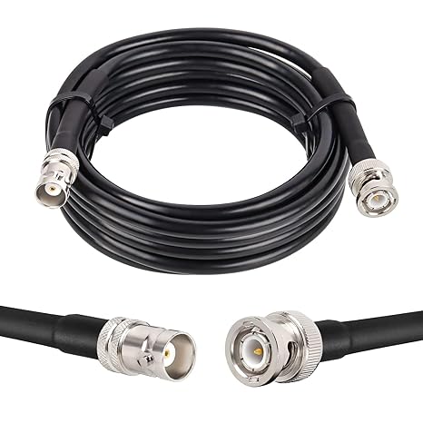 RG58 BNC Male to BNC Female Coaxial Jumper Cable 5M (16.4 ft) Low Loss Extension Cable - Pack - 1