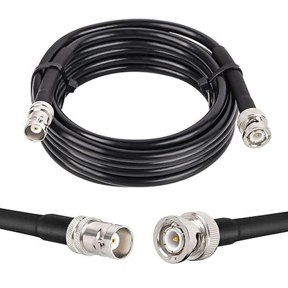 RG58 BNC Male to BNC Female Coaxial Jumper Cable 5M (16.4 ft) Low Loss Extension Cable - Pack - 1