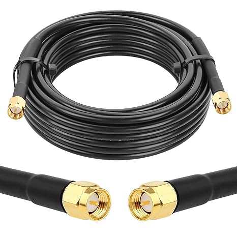 RG58 SMA Male to SMA Male 5M (16.4 ft) Coaxial Jumper Cable (Pack of 1)