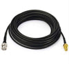 ABONIX BNC Male to SMA Female Bulkhead Cable 5M (16.4FT), RG174 50 Ohm