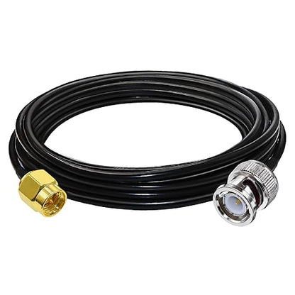 BNC Male to SMA Male Extension Cable RG58 16.4ft(5 Meter) for Antennas Wireless LAN Devices