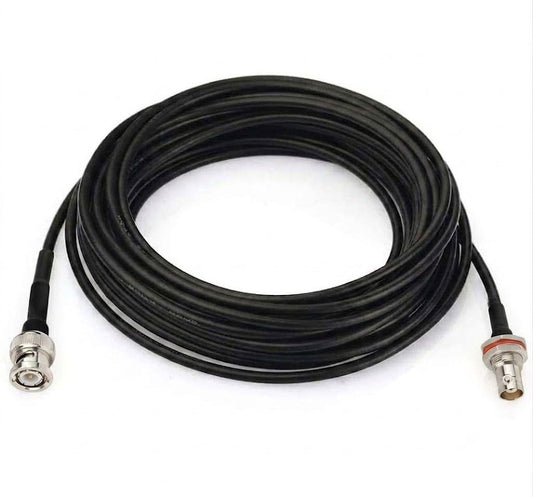 ABONIX BNC Male to BNC Female Bulkhead Cable  5M (16.4FT), RG174 50 Ohm