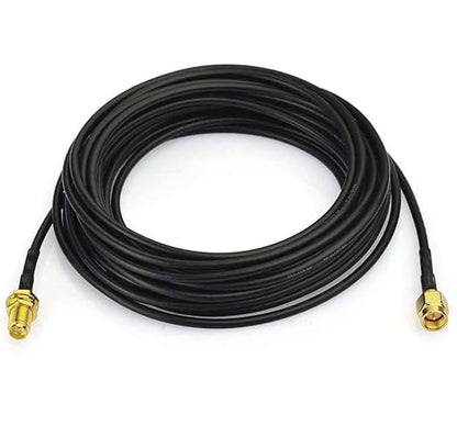 SMA Male to SMA Female Bulkhead Low Loss RG174 RF Coaxial Cable 5 Meter (16.4FT) -Pack -1