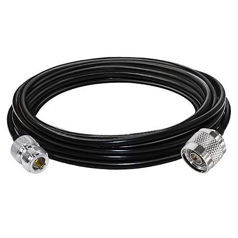 RG58 Coaxial Jumper Cable – N Male to N Female Low-Loss RF Extension, 16.4 ft (5 m) -Pack -1