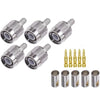 TNC Male Crimp Coaxial Connector Adapter for RG58 Cable – RF Antenna Fitting -Pack -5